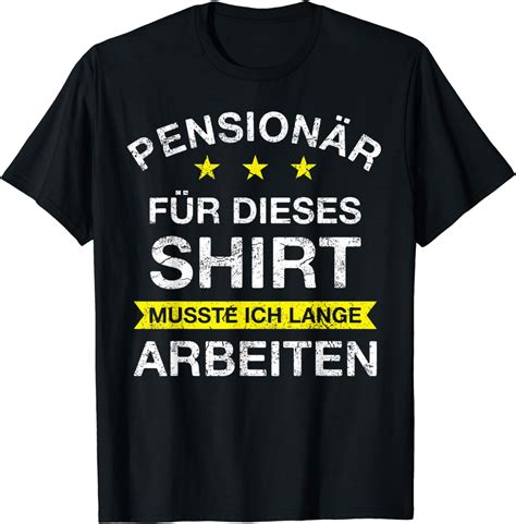 Herren Pensionär Tshirt Cooler Spruch Ruhestand Geschenk Shirt T