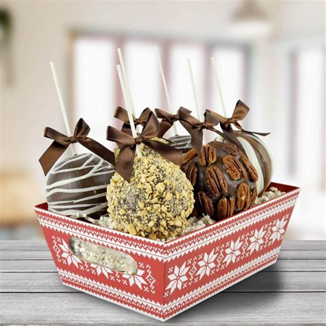 chocolate covered apple t baskets the cozy chocolate apple basket gourmet t baskets