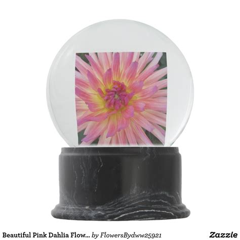 Beautiful Pink Dahlia Flower Snow Globe Affiliate Link