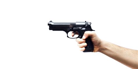 Download hand holding gun png clipart firearm pistol hand with. Gun.