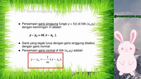 TAFSIRAN GEOMETRI PADA TURUNAN Garis Singgung Garis Normal YouTube