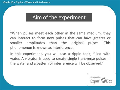 Ppt Wave I Nterference Experiment Powerpoint Presentation Free