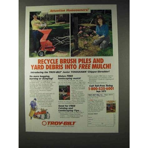 Troy Bilt Junior Tomahawk Chipper Shredder Ad On Ebid United