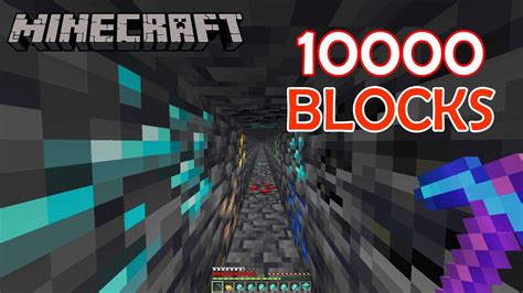 I Mined 10000 Blocks In A Straight Line In Minecraft Survival Youtube