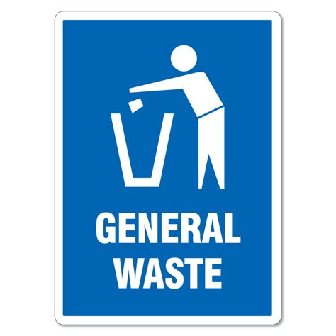 General Waste Bin Sign The Signmaker