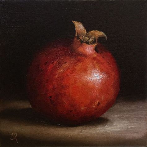 Pomegranate Original Oil Painting Still Life By Jane Palmer By