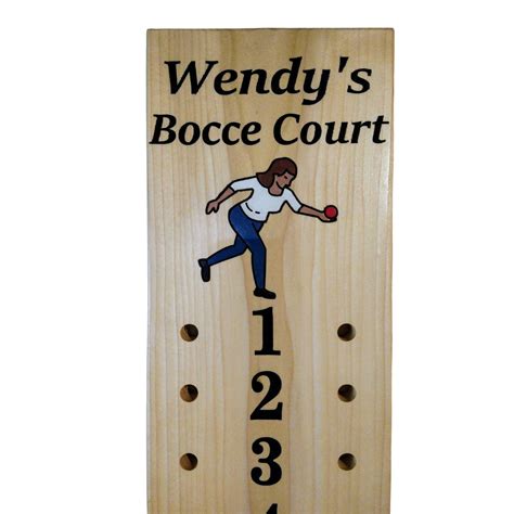 Personalized Bocce Scoreboard Extra Large Size The Perfect T Easily