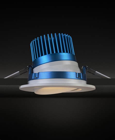 Class 2 isolated external driver factory installed inside junction box. 3.5" Luna LED Round Gimbal Recessed Pot Light RA35-12G
