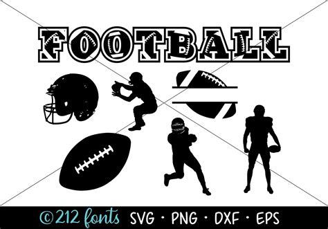 7 Football Graphics Silhouette Graphic By 212 Fonts · Creative Fabrica