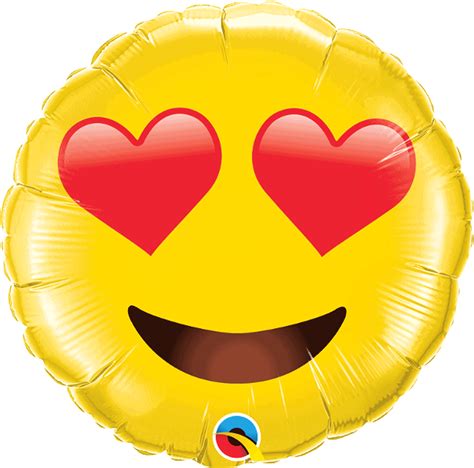 Smiley Face Heart Eyes Emoji 28 Foil Balloon