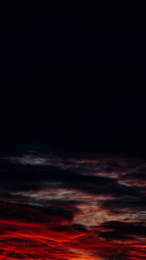 Download Wallpaper 1350x2400 Sunset Clouds Sky Dark Dusk Iphone 8