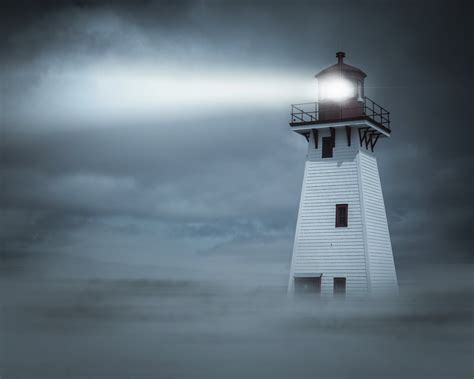 Lighthouse In The Fog 4k Ultra Fond Décran Hd Arrière Plan