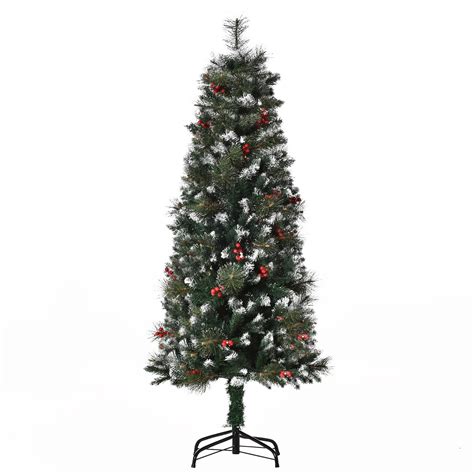 HOMCOM Kunstkerstboom 1 5 M Kerstboom Dennenboom 360 Takken Metalen