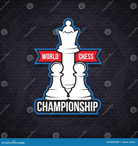 Chess Cup Logo Or Emblem Template Stock Vector Illustration Of Check