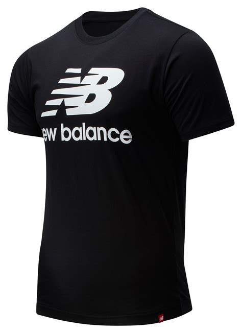 New Balance Essentials Stacked Logo T Shirt In Black For Men Lyst