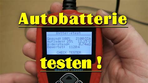 Autobatterie Testen Batterietester Selber Bauen YouTube