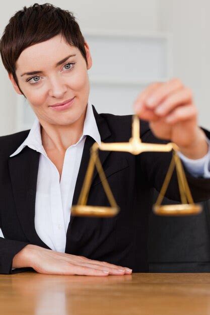 Premium Photo Woman Holding The Justice Scale