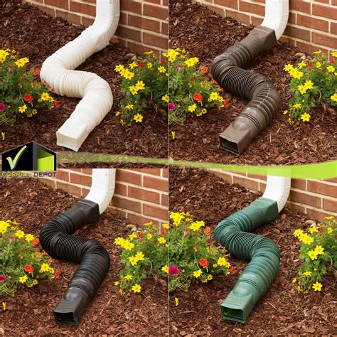 Expandable Flex Drain Downspout Extension Rain Pipe Spout Gutter Flexible Ebay