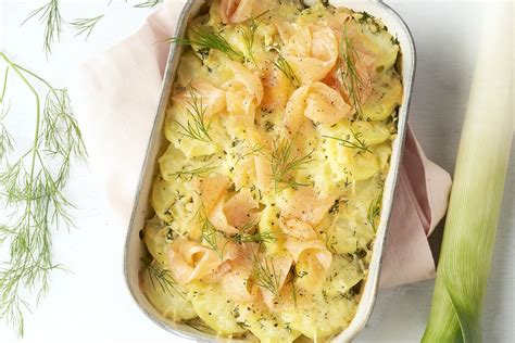 Prei Aardappelgratin Met Gerookte Zalm Recepten 15gram