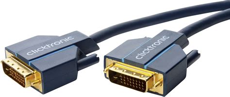 Clicktronic Dvi Cable 750 M 70335 Gold Plated Connectors Blue 1x Dvi