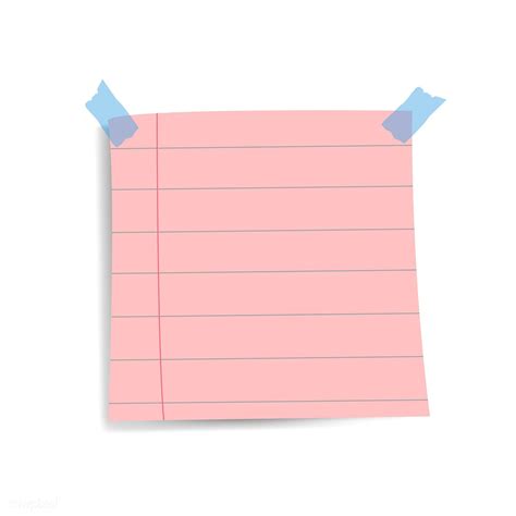 Blank Square Pink Reminder Paper Note Vector Free Image By Rawpixel