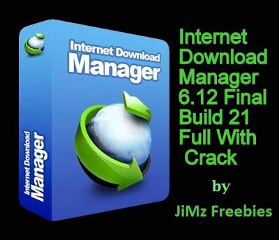 Speed up your downloads and manage them. Internet Download Manager 6.12 build 17 full version (serial key + Crack) Subscribers(2014 ...