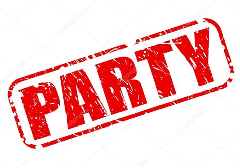 Party Red Stamp Text — Stock Vector © Pockygallery 49985559
