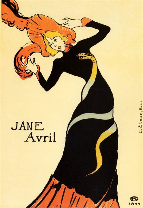 Jane Avril By Toulouse Lautrec Painter France French Vintage Poster
