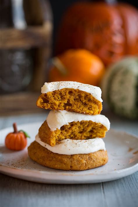 Pumpkin Cookies With Cream Cheese Frosting Cooking Classy
