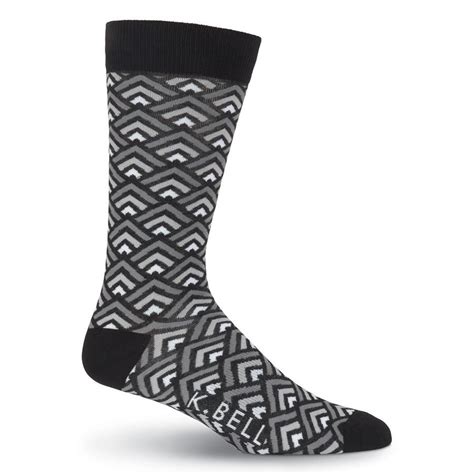 Mens Tri Geometric Pattern Crew Socks In 2021 Patterned Socks