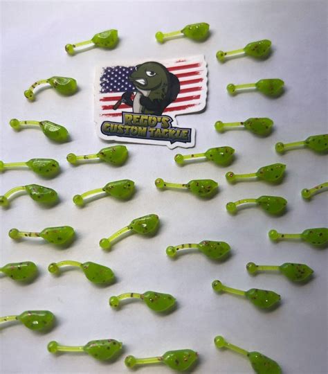 30 1 Panfish Trout Crappie Plastic Minnows Chartreuse Soft Baits