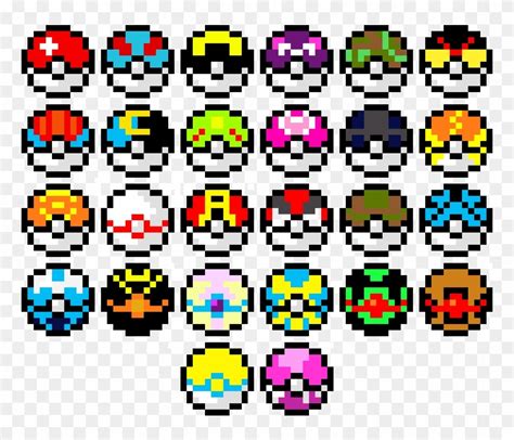 Pixel Pokeballs Pixel Art Pokemon Pokeball Free Transparent PNG Clipart