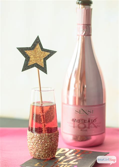 Learn How To Make Fancy Glitter Champagne Glasses