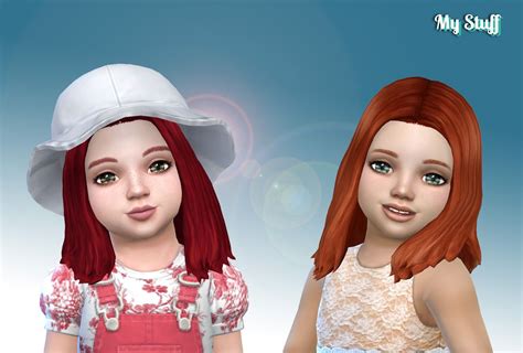 Mystufforigin Thelma Hair Retextured For Toddlers Sims 4 Hairs