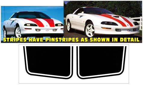 1998 02 Camaro And Z28 Stripe Decal Kit For Coupe With T Top Stripes