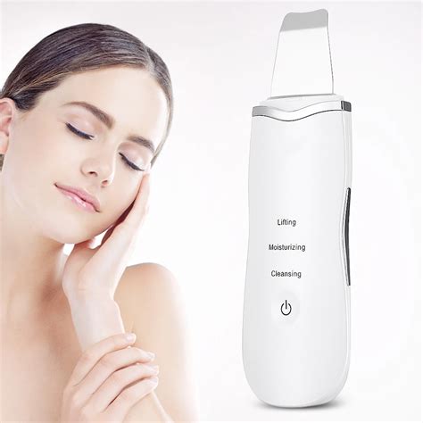 Rechargeable Ultrasonic Face Skin Scrubber Facial Cleaner Peeling Vibration Blackhead Removal