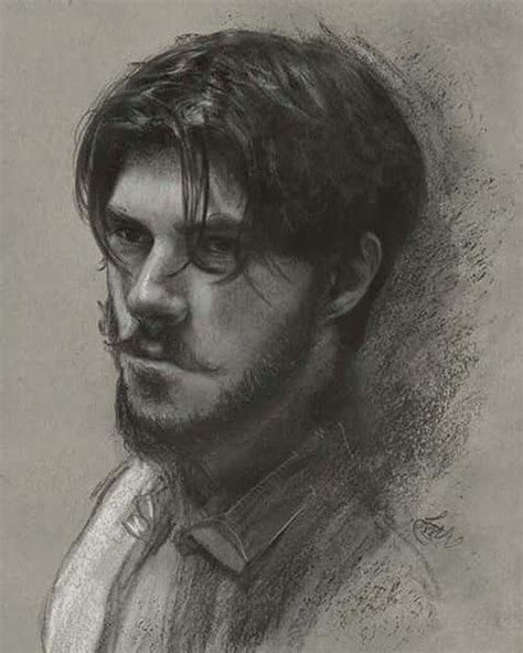 Charcoal And Graphite Portrait Drawings Self Portrait