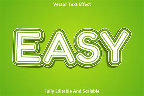 Easy Text Effect With Green Color Graphic By Eric Kusuma · Creative Fabrica