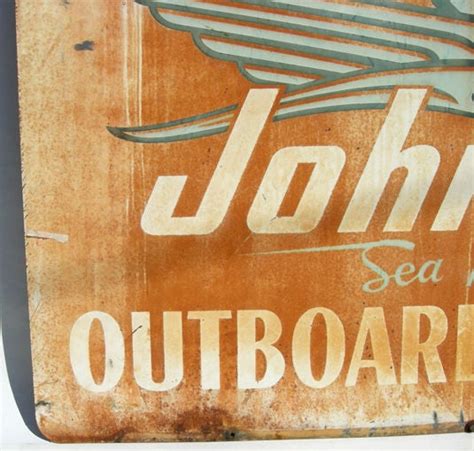 Johnson Outboard Motors Trade Sign At 1stdibs Johnson Outboard Sign