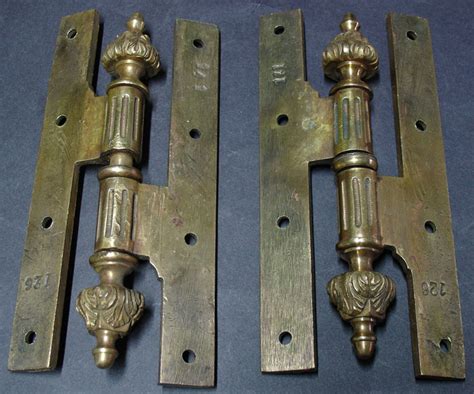 2 Important Old French Brass Door Hinges Numbered For Sale Antiques