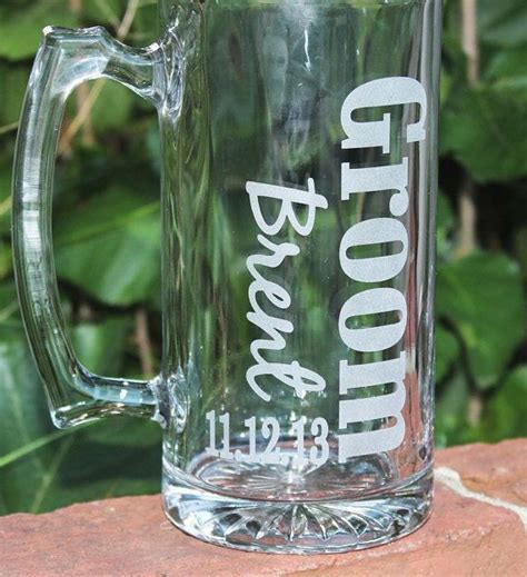 12 Personalized Groomsman T Etched Beer Mug By Alishasdesigns