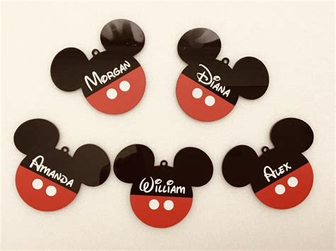 Personalized Mickey Mouse Head Name Ornaments Custom Disney Etsy
