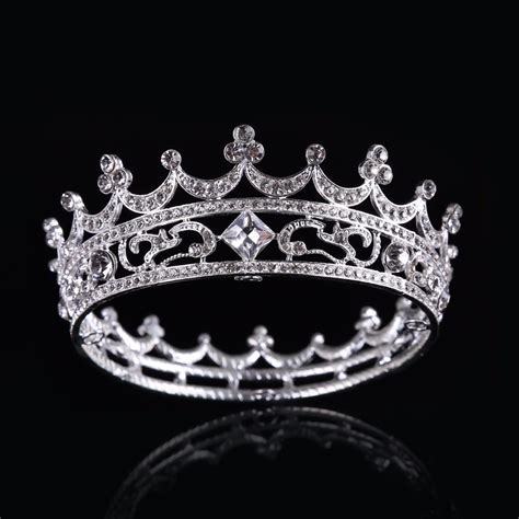 Corona De Cristal De Plata Cristal Corona Tiaras Princesa Con La Corona