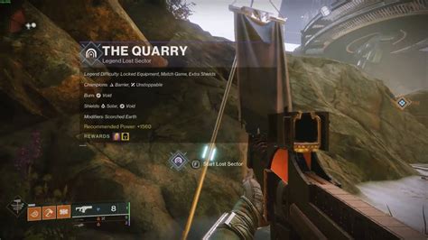 Destiny 2 The Quarry Legendary Lost Sector Guide Item Level Gaming