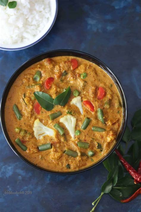 Chettinad Mixed Vegetable Curry Vegan Mixed Veg Curry Masalachilli
