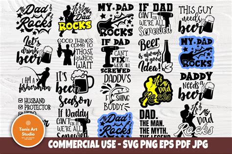 Download Dad Quotes SVG Bundle, Fathers Day Svg, Funny Dad Shirt Svg (575491) | Cut Files | Design Bundles