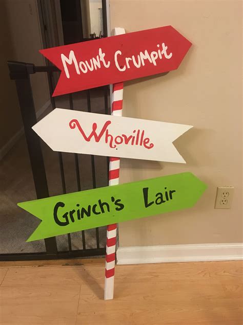 Grinch Directional Sign Grinch Party Grinch Christmas Grinch Crafts