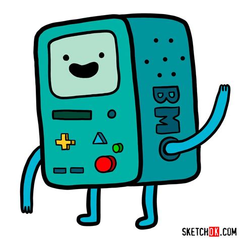 How To Draw Bmo From Adventure Time Sketchok Step By Step Drawing Tutorials
