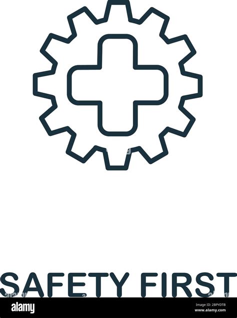 Safety First Icon From Work Safety Collection Simple Line Element