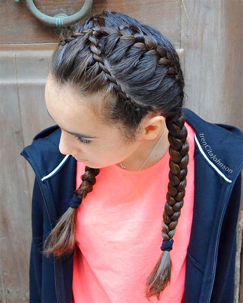 20 Two Pigtails With Braiding Hair Fashion Style